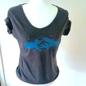 Jurassic World Top T-Shirt Women Size M - Dark Gray - Universal Studios